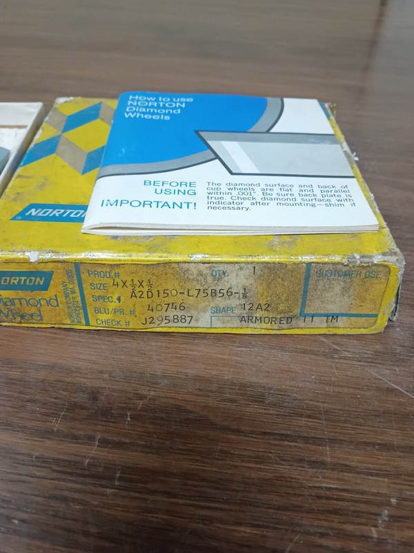 norton diamond grinding wheel 12a2 4x1/2x1/2