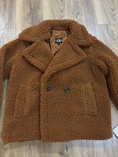 Ugg Gertrude Short Teddy Coat - Burnt Orange/Brown - Small - BNWT