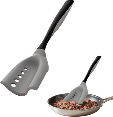 Meat Chopper & Silicone Spatula 2-In-1, Heat Resistant Hamburger Grinder with Dr