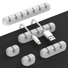 Desk Accessories Cord Organizer 5 Pack Grey Cable Holder