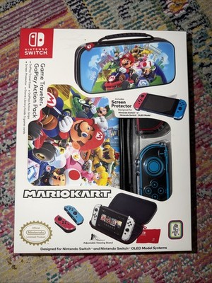 Nintendo Switch Mario Kart Game Traveler & GoPlay Action Pack With Screen Protec
