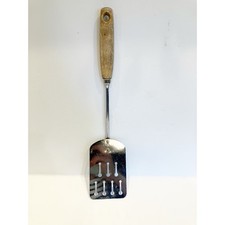 Vintage USA Ecko 13โ Spatula Turner Chromium Plated Made In USA Wood Handle
