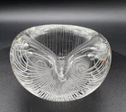 Tapio Wirkkala Littala 57- Etched clear bowl 4.25 x 3" Tall - Signed Vintage