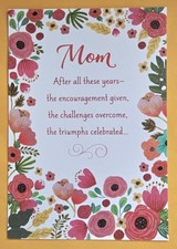 Mom/ Happy Birthday Greeting Card  Envelope 5x7" .