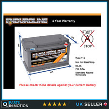 Battery fits CHRYSLER VOYAGER 300C NEW YORKER ES CONCORDE CIRRUS 1986 on 115