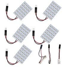 Ym E-bright 5-pack White 5050 24smd Led Panel Dome Light Lamp Assorted Sizes