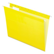 Pendaflex 415215YEL 1/5-Cut Tabs Letter Hanging Folders - Yellow 25/Box New
