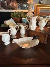 Vintage I. Godinger & Company White Porcelain Creamers Set of 5 Lenox Dove Dish