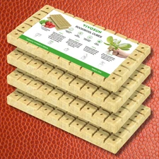 1" Rockwool Cubes,4 Sheets of 200 Plugs,for Rooting, Cuttings, Plants