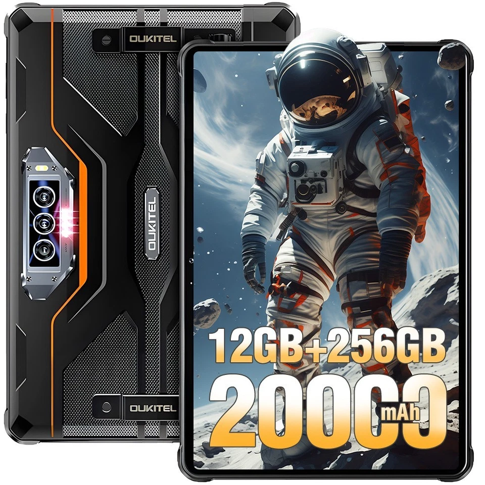 OUKITEL RT8 Outdoor Tablet 20000mAh/33W 12GB+256GB 11 Zoll Android 14 Tablet NFC - Bild 2 von 4