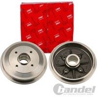 2X TRW Bremstrommeln Hinten Passend FÜR CitroËN C2 C3 Peugeot 1007 Links+Rechts