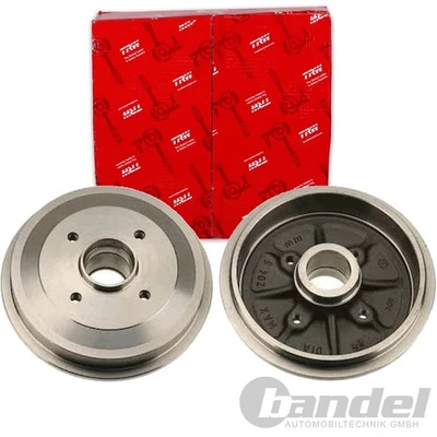 2X TRW Tambour de Frein Arrière Pour Citroën C2 C3 Peugeot 1007 Gauche + Droite - Photo 1/4