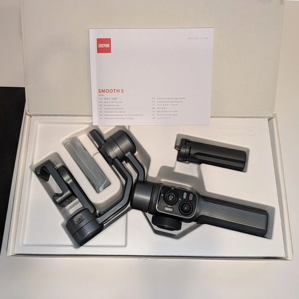 Estabilizador cardán de mano Zhiyun Smooth 5 3 ejes para teléfono inteligente iPhone Samsung Foto 2 de 4