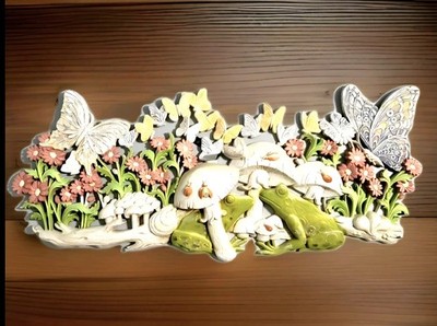 Burwood 1971 3D Large Wall Plaque 'Whimsical Forest' Mid Century Modern VTG RARE