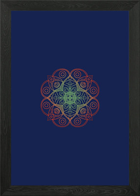 Mandala Muster 3 gerahmte Wandbilder Poster Leinwanddruck Bild