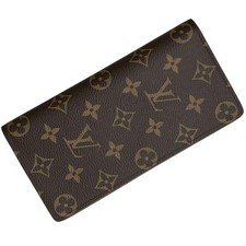 Louis Vuitton Bi-fold Long Wallet Portefeuille Brazza Brown Monogram M66540