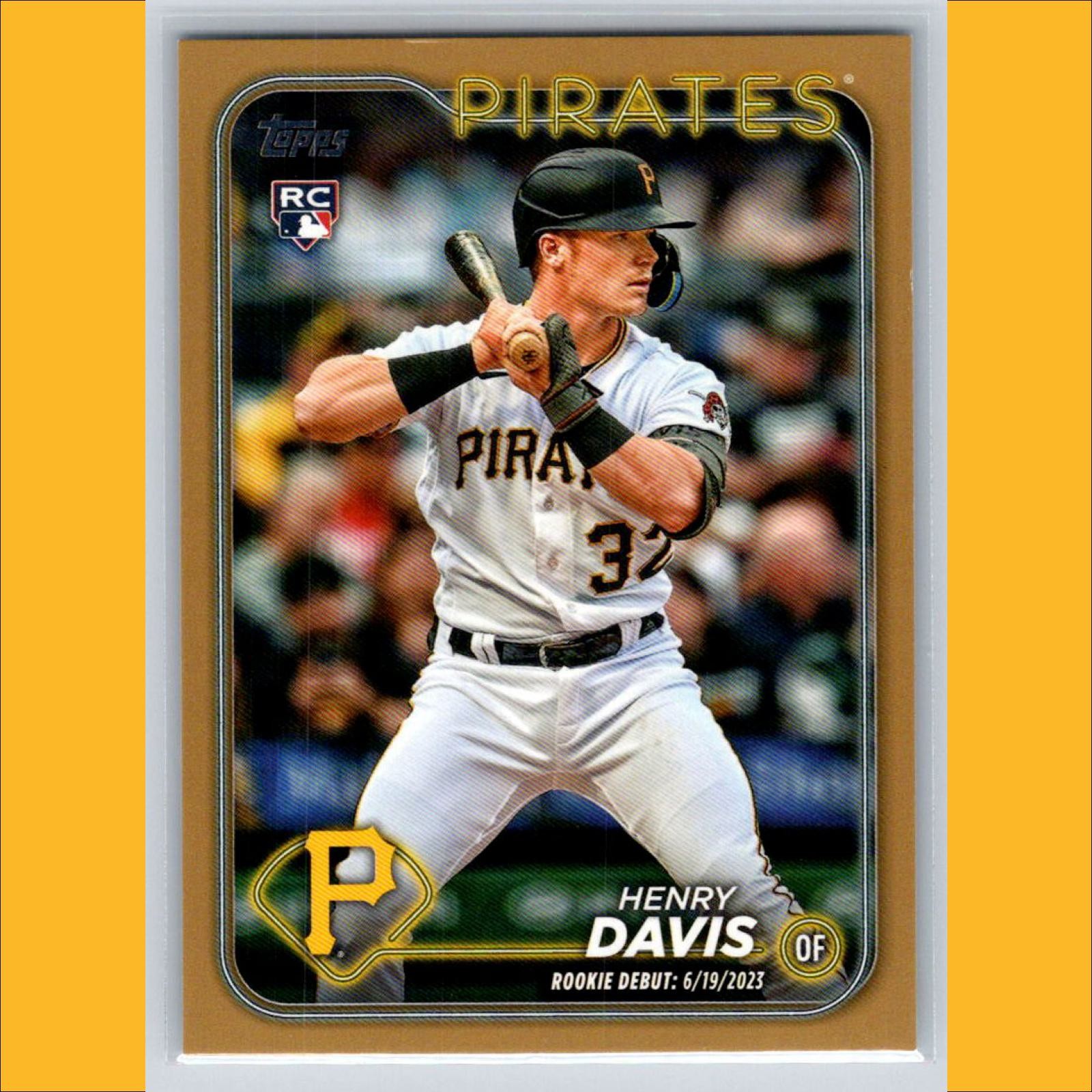 Henry Davis 2024 Topps Update #US162 Gold RC Rookie Card #/2024 Debut Pirates