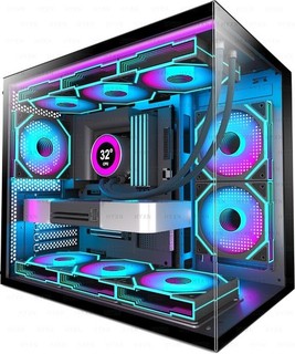 H3 ATX PC Case Pre Installed with 3 ARGB Fans Compact Mid Tower Black