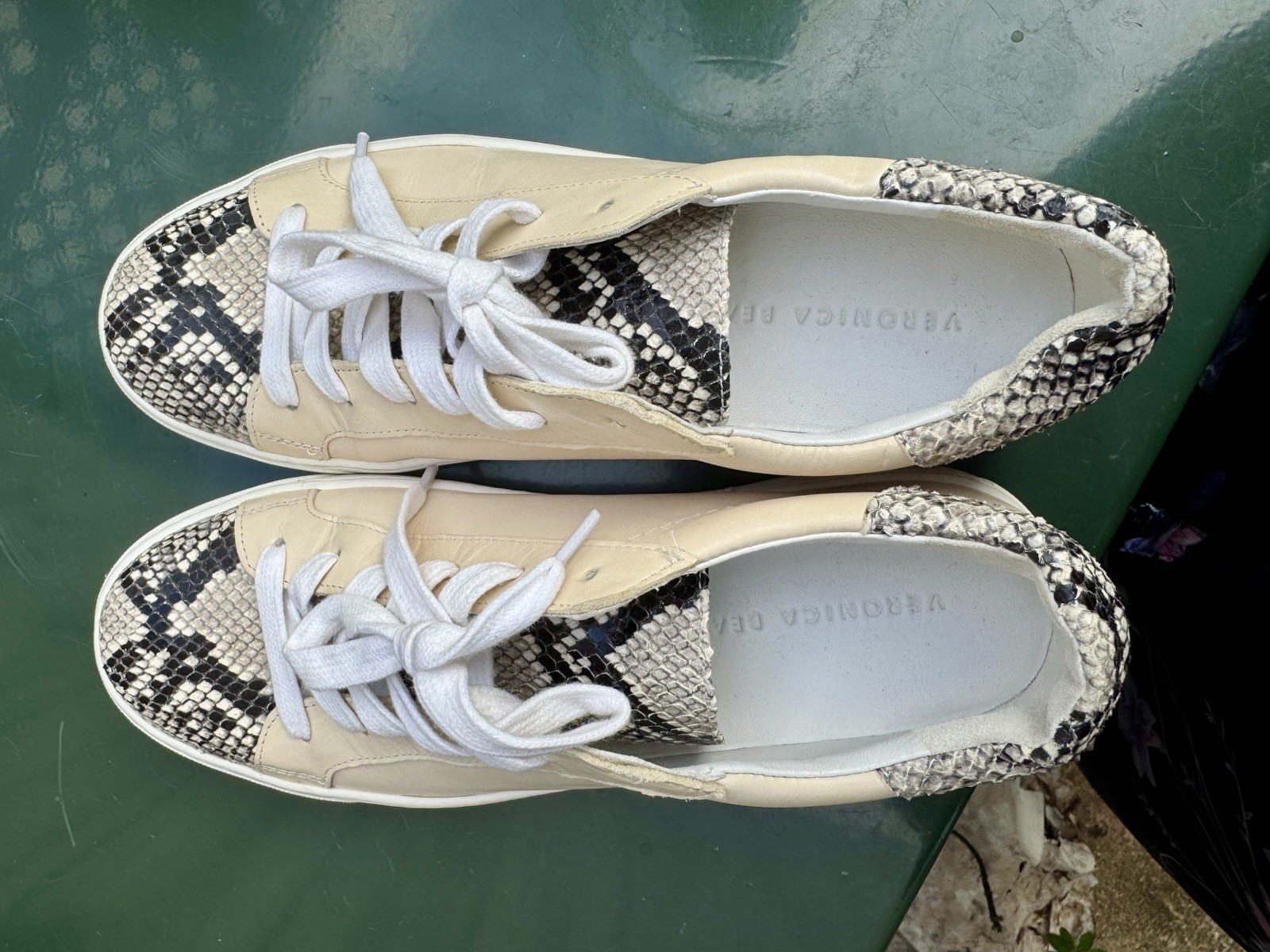 VERONICA BEARD Bibi Natural Python Ivory Leather … - image 13