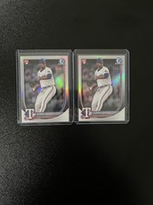 2025 Bowman Kumar Rocker RC Chrome Red Rookie Redemption #80 (2 Card Lot)