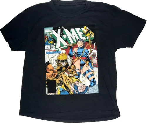 VINTAGE X-Men #6 Jim Lee Psylocke Sabretooth Comic Book T-Shirt M NEW Black