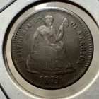 1871 S Seated Liberty Half Dime- San Francisco, Fine/VF Details