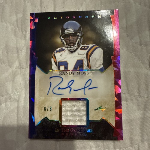 2022 Leaf In The Game Used Sports - In The Game Used Patch /Auto Randy Moss /8