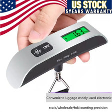 Portable Digital Luggage Scale, 110 lbs / 50 kg, LCD Display Hanging Weighing