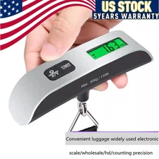 Portable Digital Luggage Scale, 110 lbs / 50 kg, LCD Display Hanging Weighing
