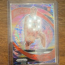 Panini 2024-25 Prizm Instant Impact Kyshawn George Wizards Red Pulsar RC /75 #19