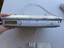 Sony ICF-CD543RM 4-Band Under Cabinet Kitchen CD Clock Radio Silver W/ Remote
