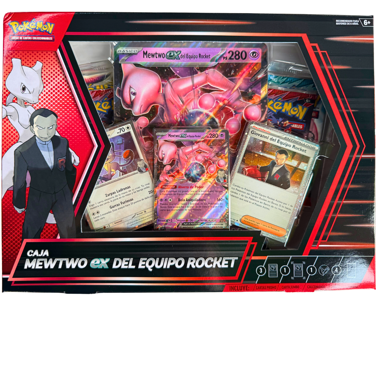 Pokemon TCG SPANISH Mewtwo Ex del Equipo Rocket (team's