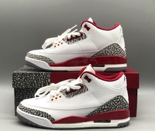 Jordan 3 Cardinal Red Mid Top shoes Us Size 7-12