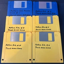 Vintage Trend Micro Antivirus Floppy Disk Pattern File 1-6 Untested Contents
