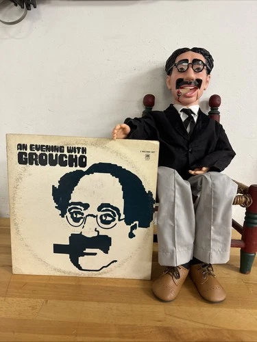 Groucho Marx Ventriloquist Doll - 30" - W/Tie-Glasses-Cigar-Shoes-Plus Records