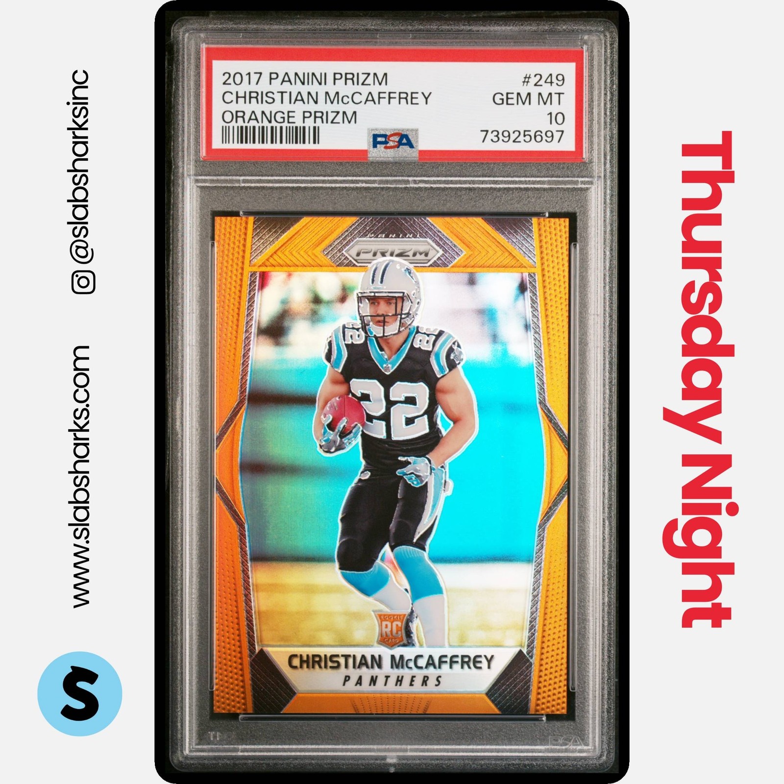 Christian McCaffrey Panini Prizm #249 Orange