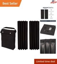 Customizable Portable Blackout Curtain Shades - Privacy, 2-Pack with Travel Bag