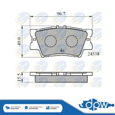 Fits Toyota RAV4 2005- + Other Models Brake Pads Set Rear DPW
