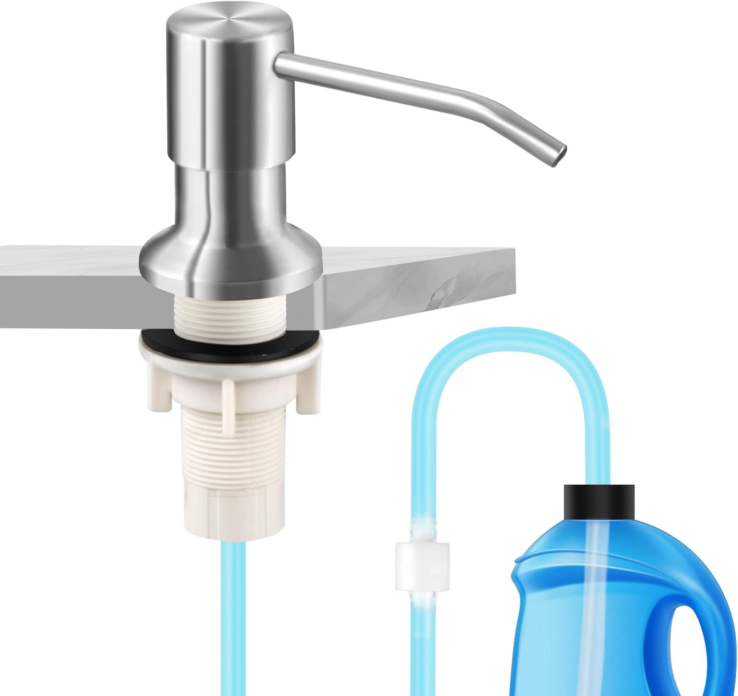 Dispensador De Jabón Para Fregadero De Cocina Niquel Cepillo El Y Kit