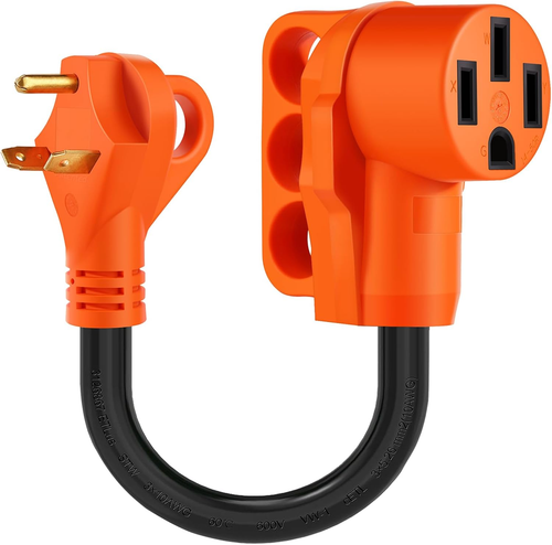 30 Amp to 50 Amp RV Adapter Cord,Nema TT-30P to NEMA 14-50R Electrical Power Ada - Picture 9 of 12