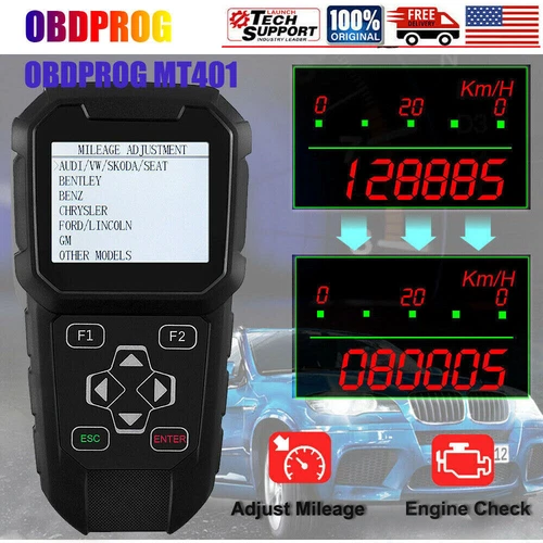 Car Odometer Correction Mileage Adjustment Cluster Calibration Tool OBD2 Scanner