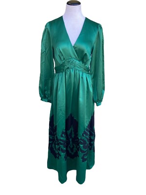 anthropologie satin green dress Stylish Anthropologie Dress for a Wedding Guest