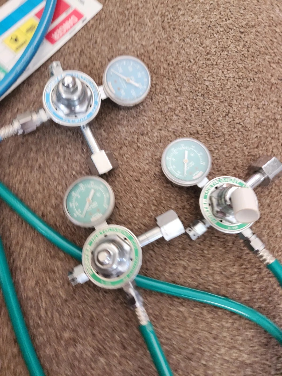 Porter Nitrous Oxide w/ Oxygen manifold Gauges Hose Assembly Wall Mount