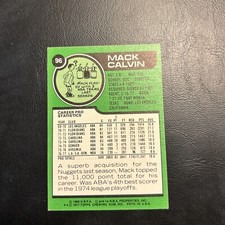 #96 Mack Calvin 1977-78. Topps Cb14-4 denver nuggets