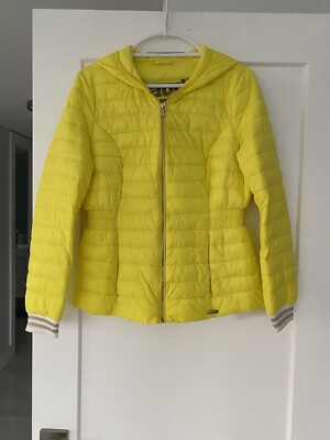GAUDI JEANS women lightweight  yellow jacket with hood. Size 46 (M). Brand new