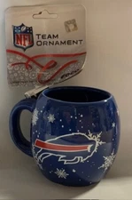 Buffalo Bills Christmas Tree Holiday Ornament - Team Color Mug - Ceramic