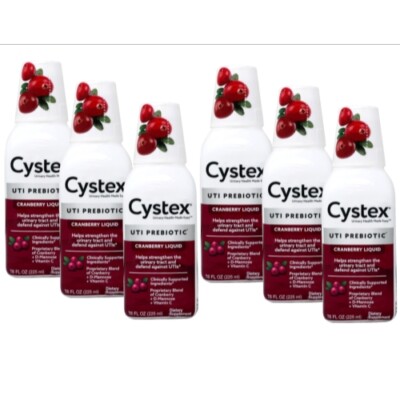 6 Pack Cystex Urinary Health Cranberry Flavor 7.6Oz Each