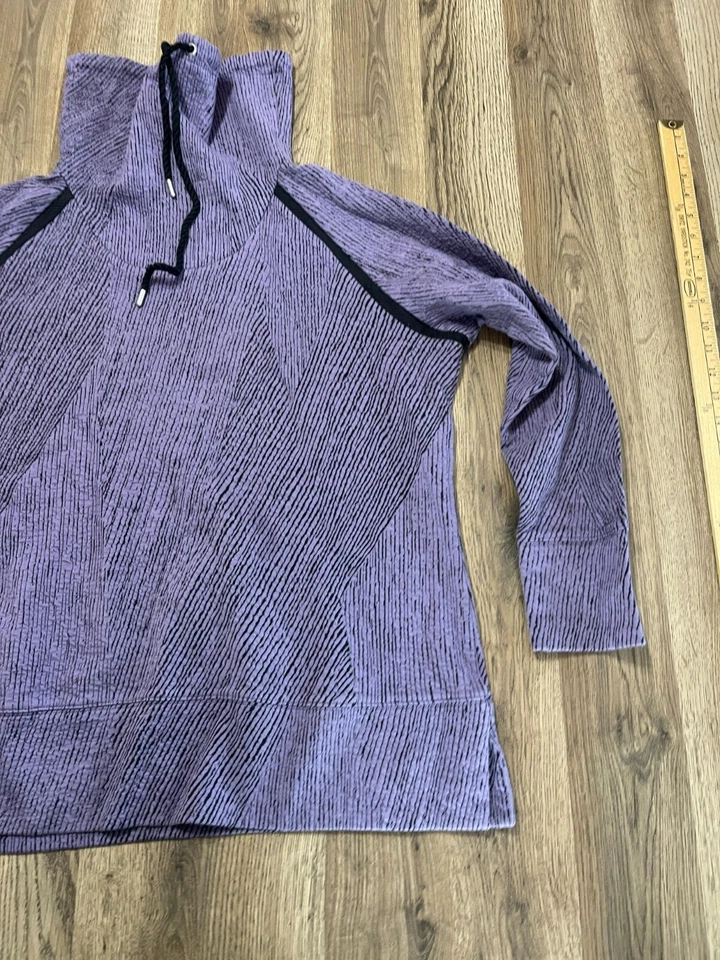 Kirkland Sweater, Women's Size XL, Purple Black, Long Sleeve, Turtleneck - Image 3 of 4