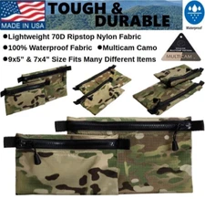 2-PK Lightweight 70D MULTICAM Ripstop Waterproof Nylon Camping Utility Gear bags