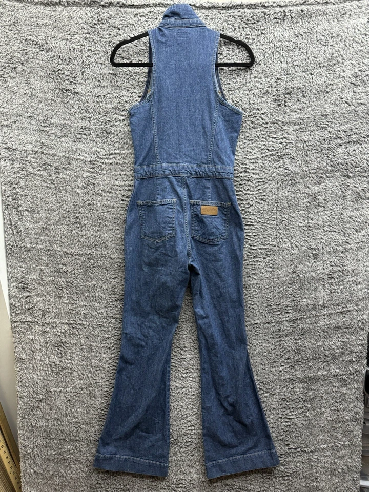 FREE PEOPLE WRANGLER RACER BACK DENIM CAT SUIT $169 Size XS - Image 2 of 4
